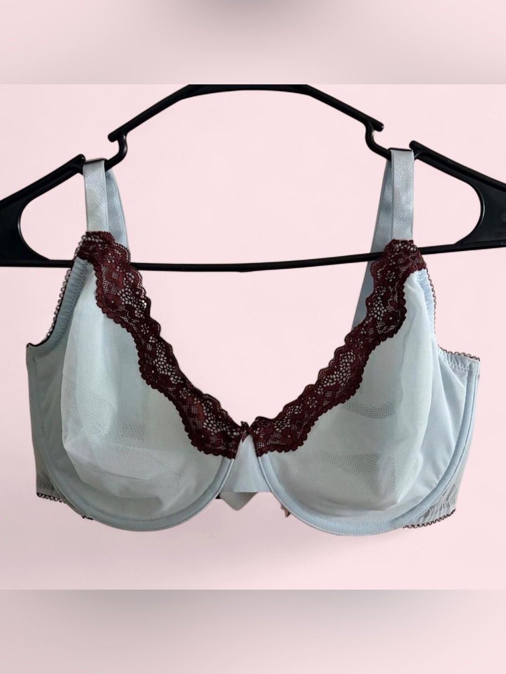 Victoria's Secret Light Blue Underwire Bra with Lace NWOT